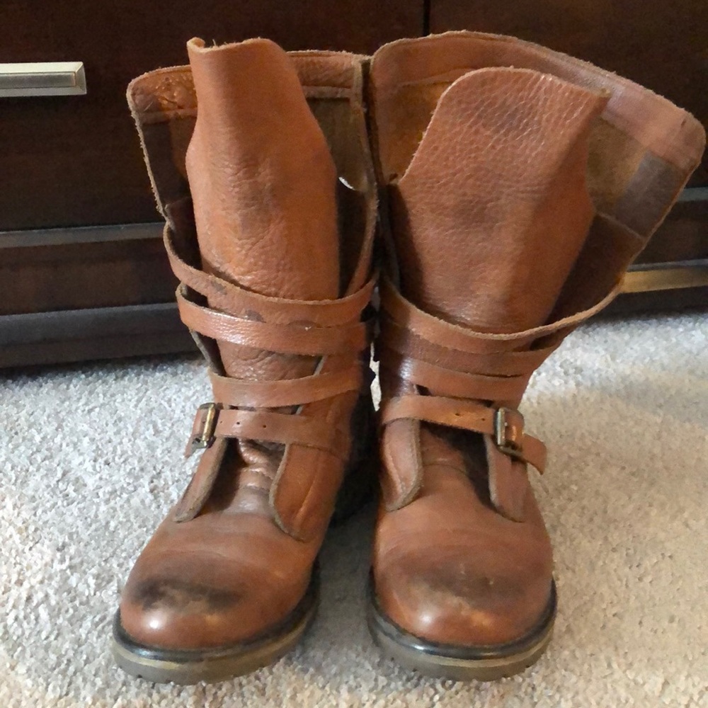 Steve Madden Banditt buckle leather combat boots